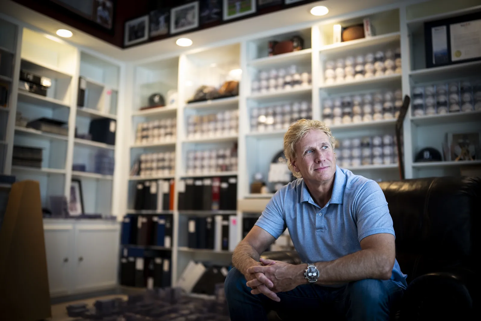 Todd Palmer in his office ahead of a leadership workshop